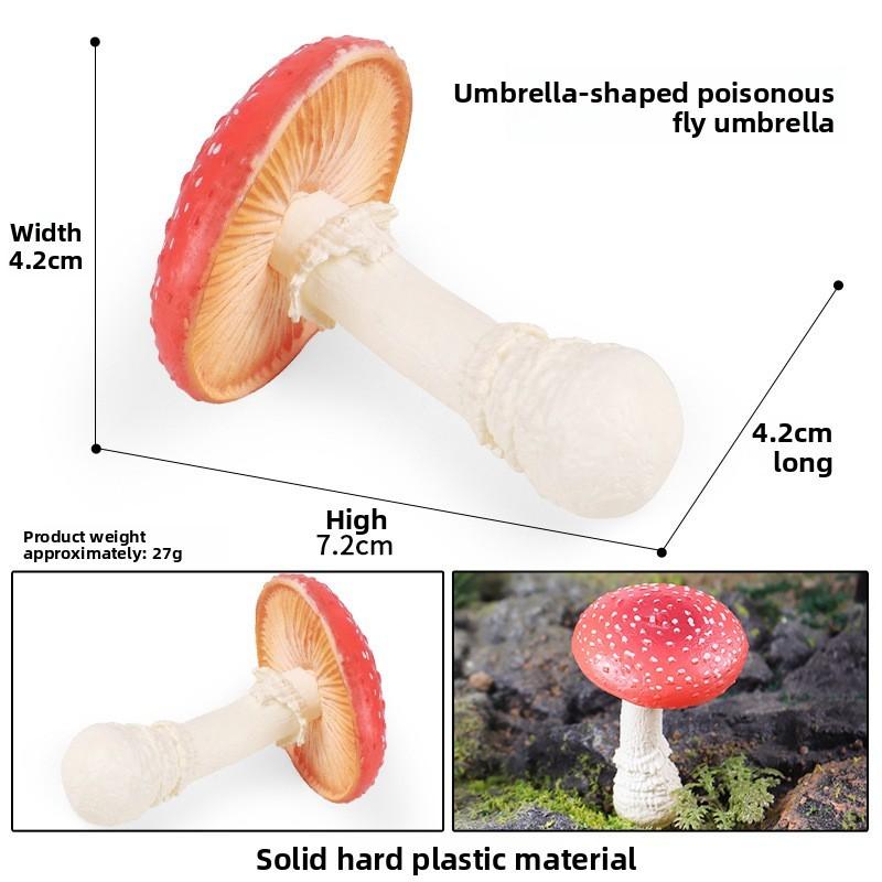 Muscaria Plastic Amanita Mushroom Model For Kids Learning And Landscape Decor