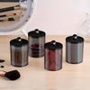 1/2pcs 10 oz black transparent plastic pharmacist jar set, suitable for cotton balls, swabs, pads, and dental floss -