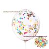 12" Transparent Sequin Balloon with Confetti - Colored Balloon for Christmas Party Decor