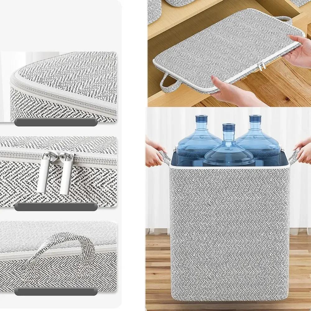 Foldable Quilt Storage Bag Large Capacity Duvet Blanket Non-woven Sorting Bags Dustproof Clothes Organizer Household Moving Bag