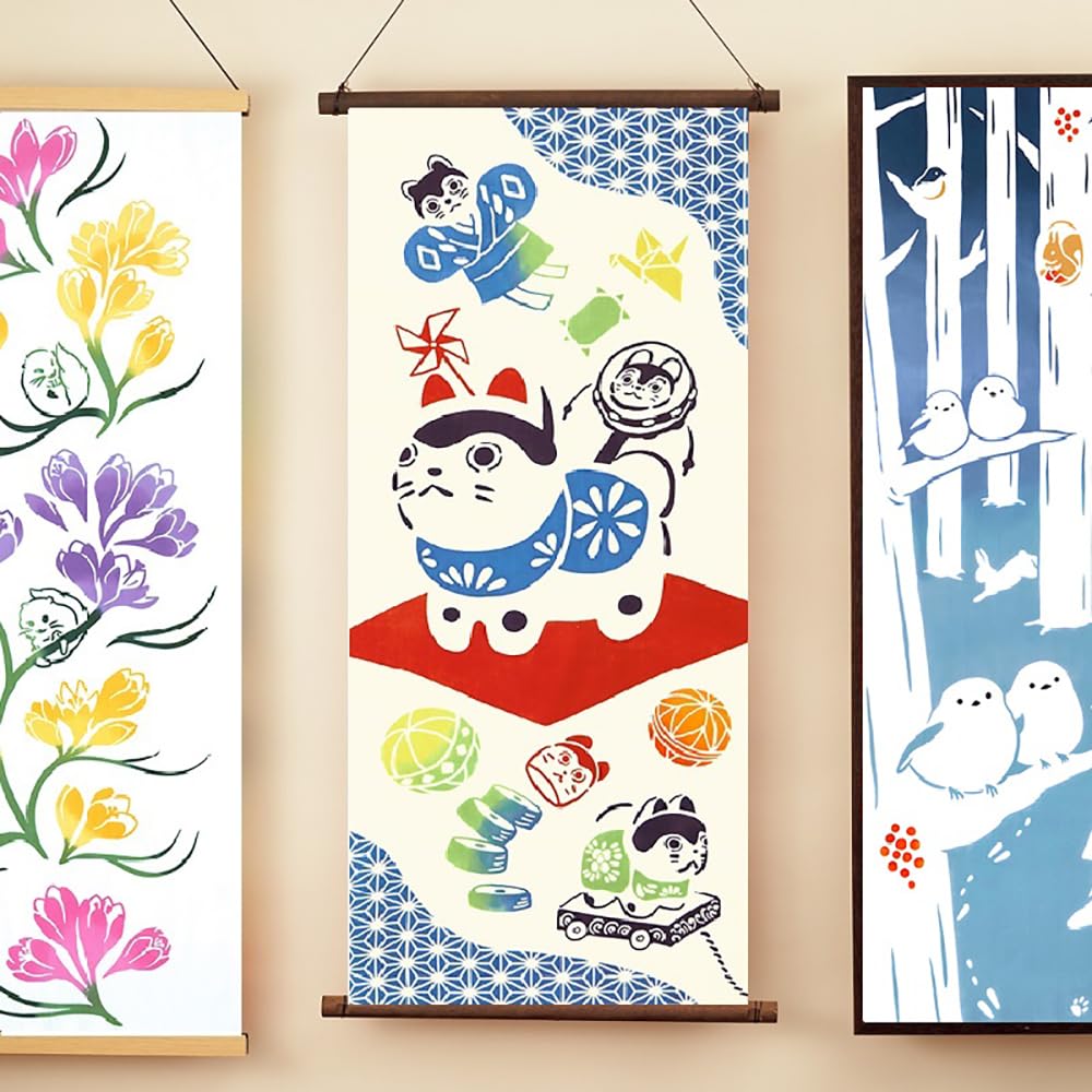 Miyamoto Towel Miyamoto Kenema Tenugui Hand Arrival of 35 X 90 Made In Japan Chū-dyed Towel, "The Spring," Approx. Cm,