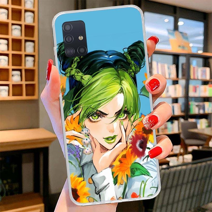JoJo Bizarre Adventure Jolyne Cujoh Cover Phone Case For Samsung Galaxy A12 A22 A32 A52 A72 A02S Phone Case Note 20 Ultra 10 S10