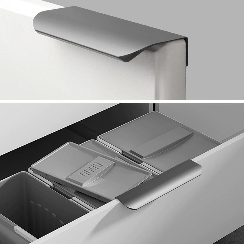 Ukryte Uchwyty do Szafek Ze Stopu Aluminium Trwałe Uchwyty do Szuflad Domowe