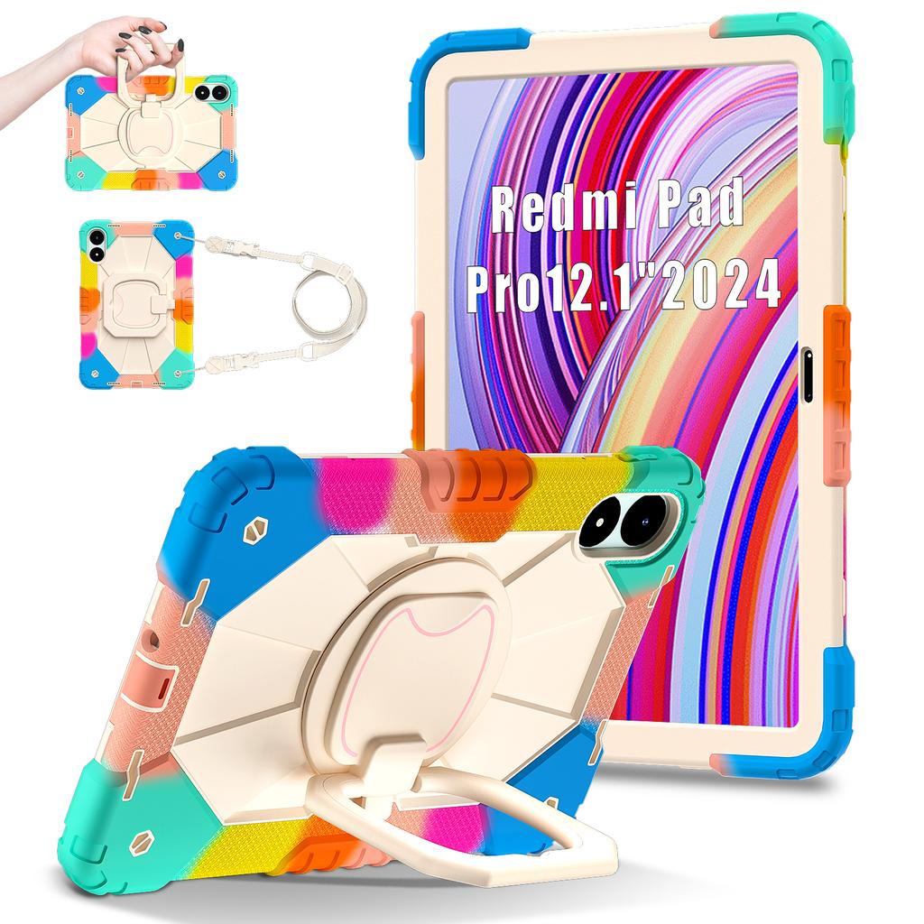 For Xiaomi Redmi Pad Pro 5G/Pad Pro/Poco Pad 4G Kickstand Case Silicone+PC Tablet Cover