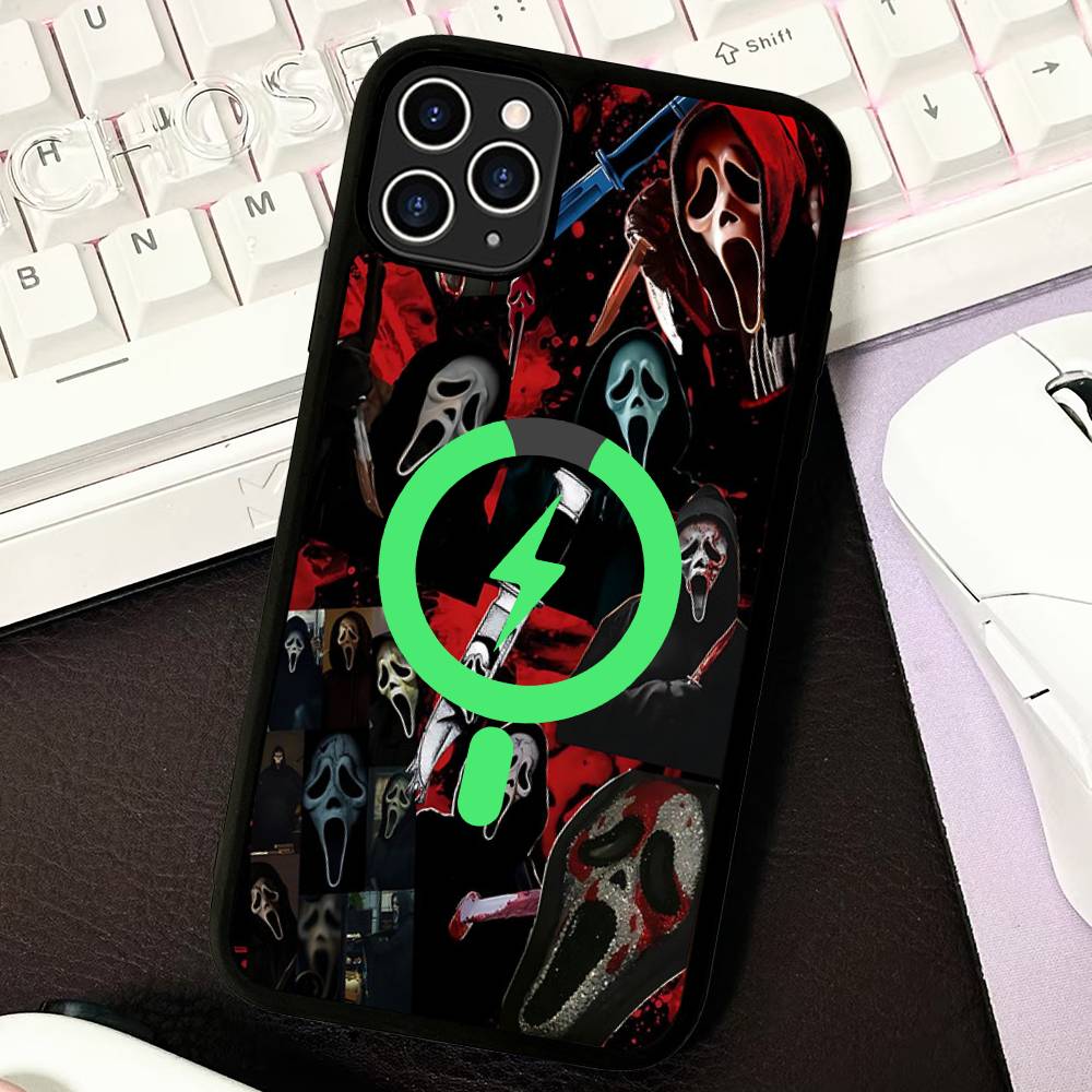 Horor S-scream Dead Phone Case For IPhone 16 15 14 13 12 11 17 Pro Max Plus Magnetic Wireless Cover