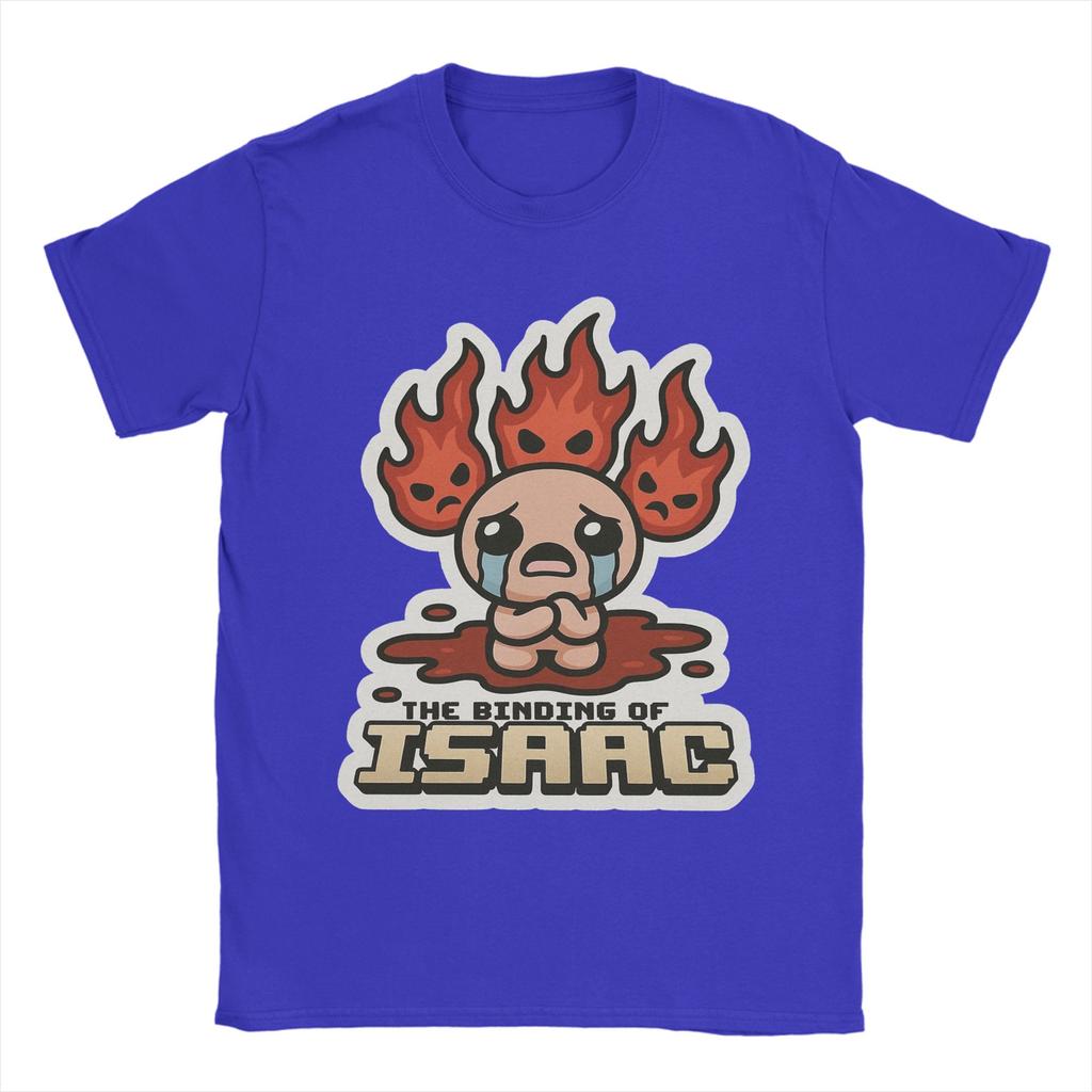 The Binding of Isaac Inspired Flame T-Shirt Unisex Vintage Cotton Tees Round Collar Short Sleeve T Shirt Plus Size Clothes