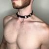 Sexy Artificial Leather Black Choker Collar For Men Gothic Necklace Gay Clothing Exotic Accessories Simple Collarbone Chain