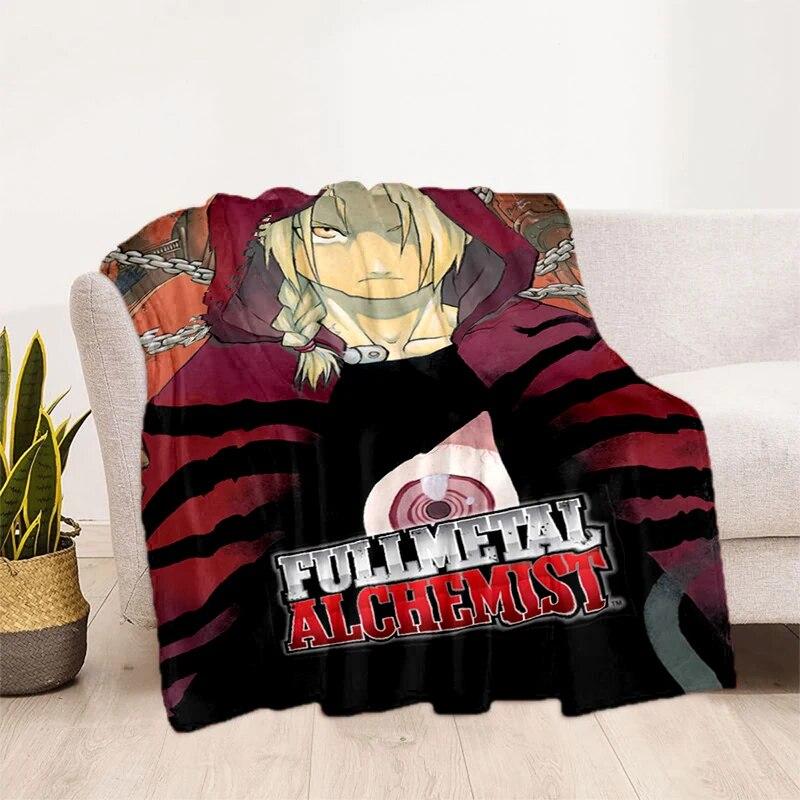 Fullmetal Alchemist Soft Plush Sofa Bed Throwing Cartoon Picnic Thin Blankets Modern Flannel  Cover Gedruckt Bettdecke Geschenk