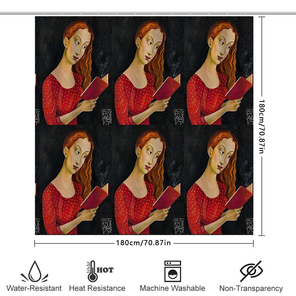 Vintage Renaissance Portrait Shower Curtain Artistic Painting Bathroom Decor Home Decor Tapestry Wall Hanging Renaissance Art