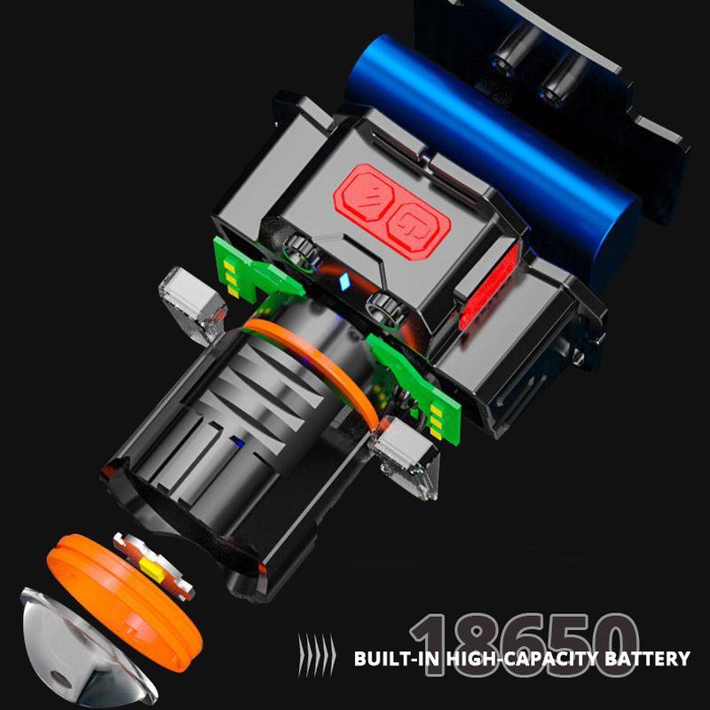 Super Bright XHP50 LED Headlamp Waterproof 5 Modes Flashlight USB Rechargeable Fishing Adventure Camping 18650 Headlight