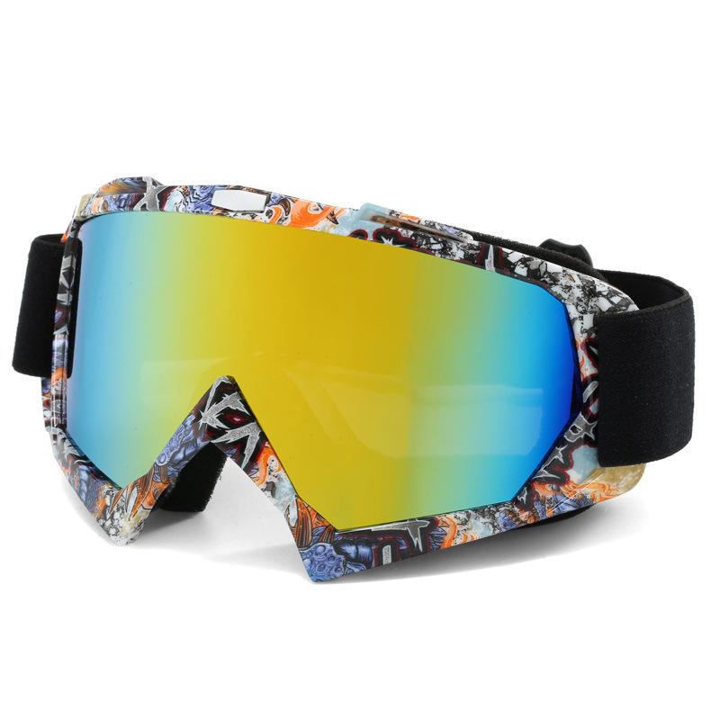 Ochelari de schi de înaltă calitate, cu ramă colorată și lentilă de lux din TPU, rezistente la vânt, UV 400, pentru sporturi în aer liber, schi, bărbați și femei