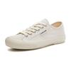 Wula grass pigskin pad canvas shoes women's 2025 autumn new flat-bottomed casual women's single shoes versatile little white shoes women