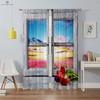 3D Printed Curtains for Bedroom, Living Room, Kitchen and Study Room, Realistic Sky Scenery Outside the Window, Blackout Curtain