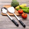 Stainless Steel Cooking Utensils with Heat Resistant Black Nylon Handle Wok Spatula Frying Shovel Soup Spoon Kitchen Utensils4