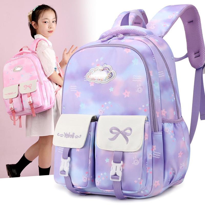 Stylish Waterproof Girls Backpack For Elementary School Students With Modern Designs And Lightweight Comfort