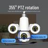 V380 Smart Lamp Holder Camera: Indoor HD 3-Eye Surveillance with Mobile Remote Control.