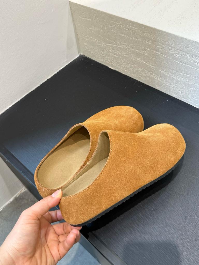 Korean version of bag head slippers women's inner 2025 new spring and autumn fashion thick bottom matte Piboken half slippers
