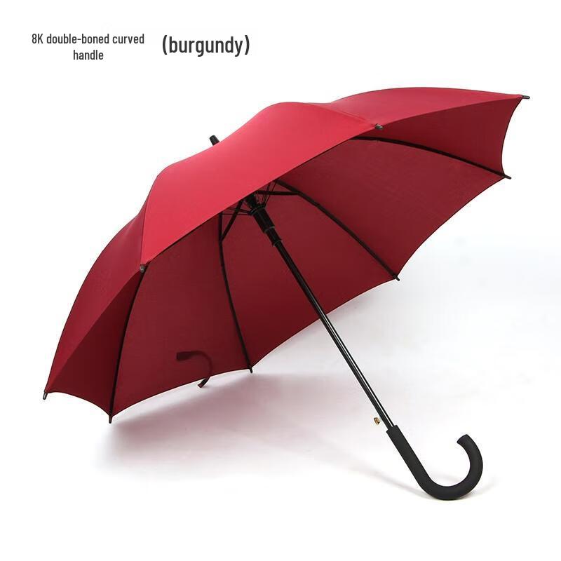 HANDUNYOU Auto-Open 8K Double-Rib Stick Umbrella