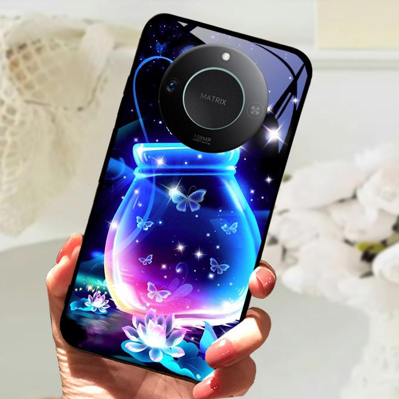For Honor X9C Smart Case Cover Fashion Luxury Cool Animals Painted Fundas For Honor X9C Smart Tempered Glass Phone Back Shell