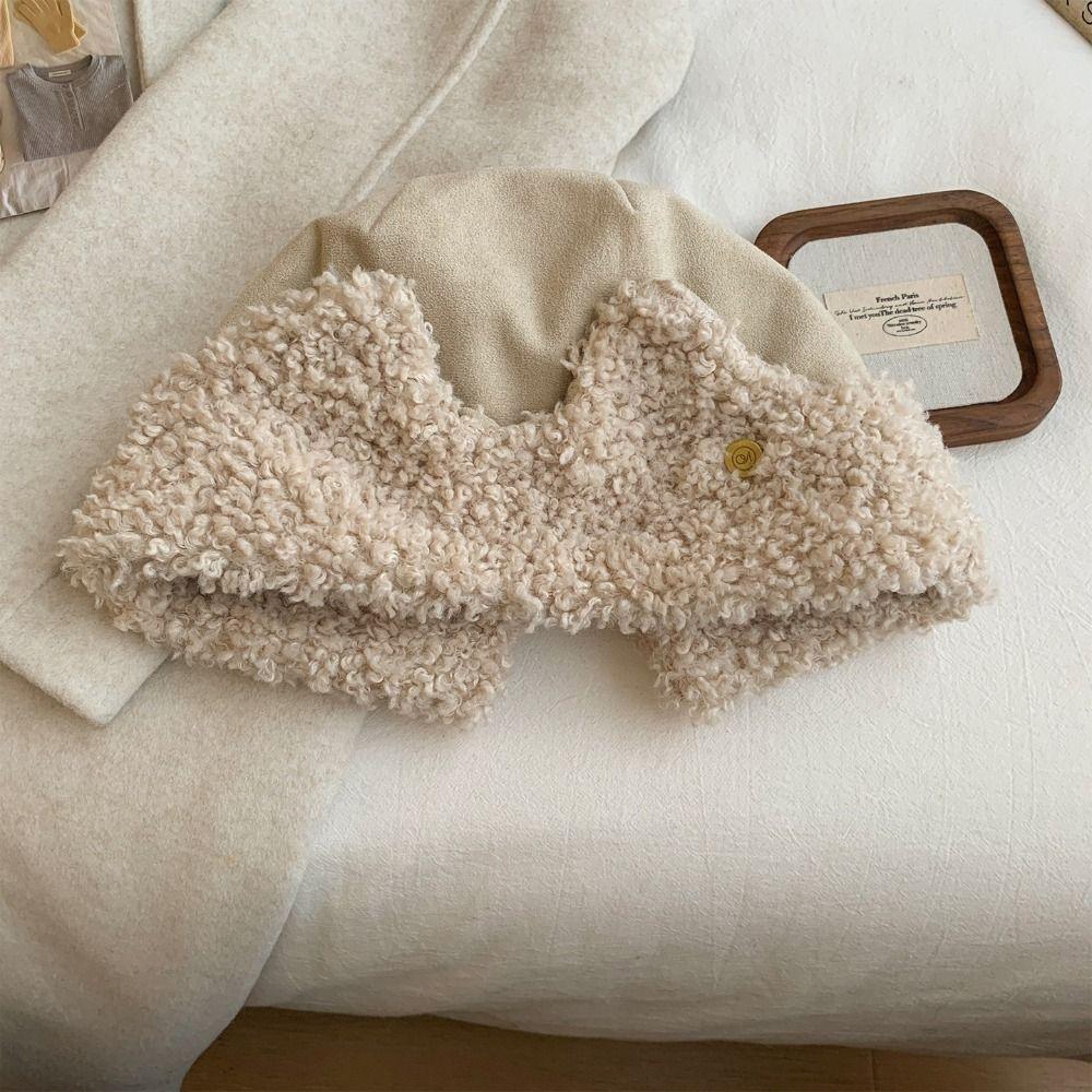 Thermal Plush Winter Hat Cold Proof Windproof Thermal Hat Warm Bear Ear Hat For Women