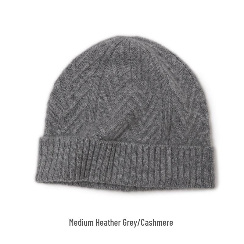 Kang Sai Ni Women's 100% Pure Cashmere Knitted Hat – Warm, Thick, and Perfect for Autumn/Winter Outdoors.