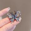 Vintage Crystal Butterfly Pins for Women Unisex Insect Brooches Banquet Party Backpack Gifts Jewelry Accessories