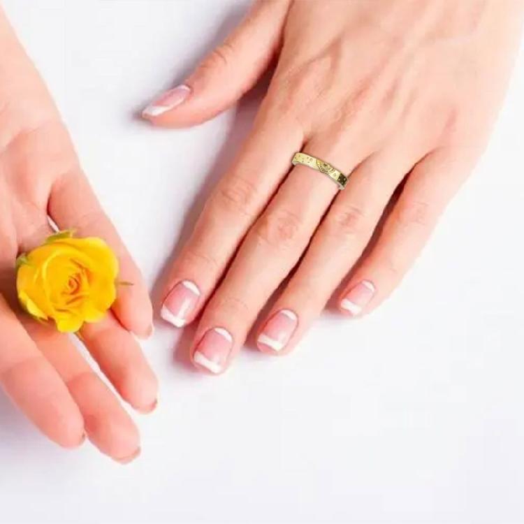 2Pcs Corrosion Pattern Open Rings Stackable Sun Moon Rings Set Women Ornaments