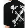 Off-White Short-Sleeve Tee Black/Grey Men Tops OMAA161S24JER0021006