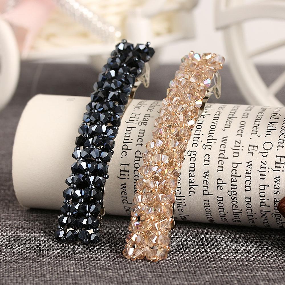 Girls Women Headwear Crystal Rhinestone Hairpin Barrette Hair Clip