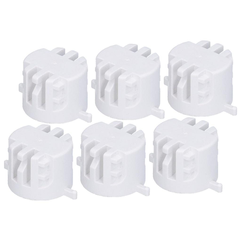 25mm Surfboard Tail Rudder Slot Foot Rope Round Cup Fin Plugs with Screws Key Wrench blanc