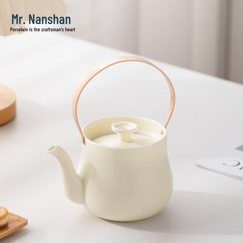 Nanshan Mister Cloud Dyed Jade Handle Teapot