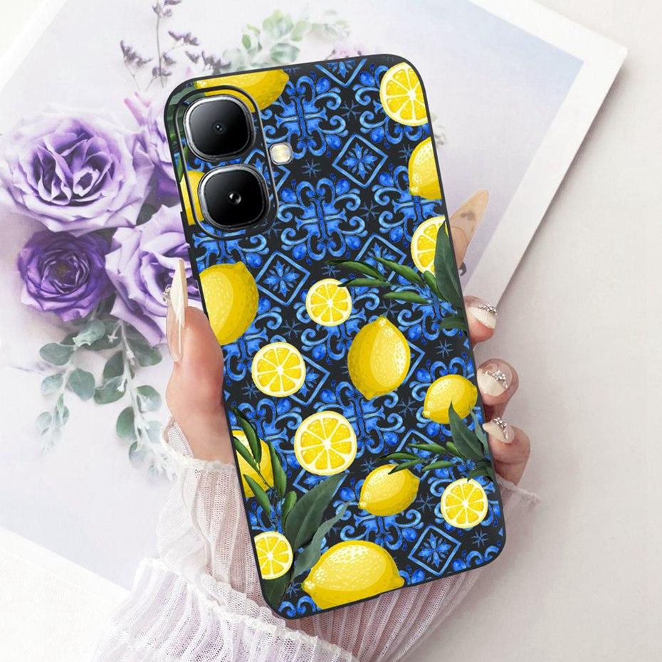 Cute Printing Phone Case For Infinix Smart 20 Soft Black Silicone TPU Cases For Infinix Smart20 X6840 X6840B Covers Bumpers