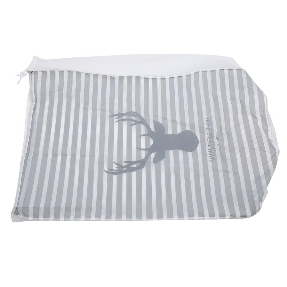 Cylindrical Large Clothes Pillow Blanket Quilt Storage Bags Reusable Drawstring Packing Bag Home OrganizerDeer Head