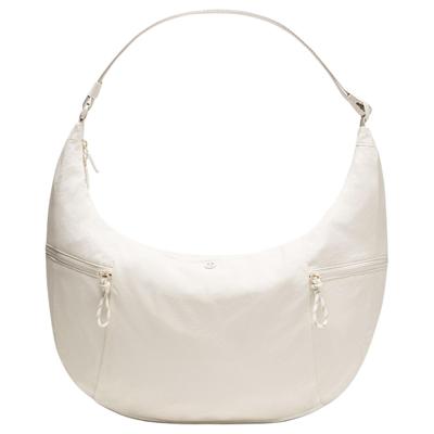 Große lässige 13L modische vielseitige Nylon-Polyester-Mischung Tragetasche Unisex Tragetasche Hell-Elfenbein Gold LU9CADS-042797