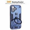 For iPhone 16 Case Rotatable Kickstand PC+TPU Drop Protection Phone Cover