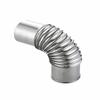 Stainless Steel Elbow Pipe 90 Degree Exhaust Pipe Durable Chimney Flue  Camping Stove