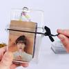 JOLUCE Transparent Card Case with Large Capacity and Instax Holder, 2-Piece Set, Featured Korean Idols, Includes Keychain, Waterproof Storage, and Car