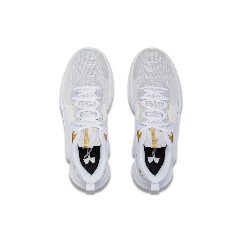 Under Armour Flow Futr X 2 Round Toe Lace-Up Slip-Resistant Durable Low-Top Basketball Shoes Men sneaker White Platinum 3024978-101