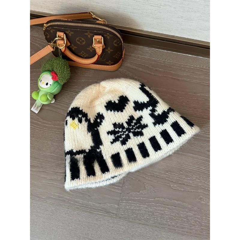 Knitted Hat for Women with Big Head Circumference Small Face  Versatile Woolen Hat  Autumn and Winter Warm Ear Protection Hat