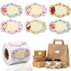 250pcs Vintage Floral Jar Label Stickers Roll Retro Flower Paper Decals Blank Gift Sticker Photo Album Journal Candy Bottle Tags