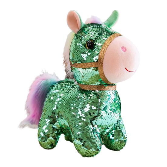 Плюшевый кулон в виде лошади, мигающее мягкое украшение в виде лошади, красочный декор лошади по китайскому зодиаку, фестиваль, символ богатства и счастья, талисман на удачу 20cm