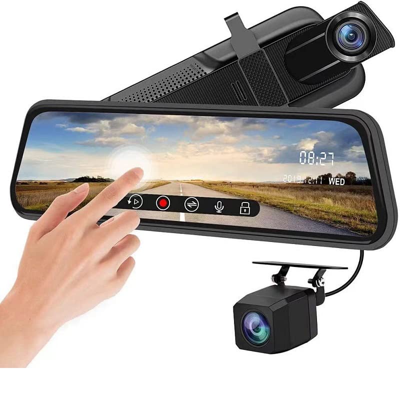 Dash Cam Mirror Double Lens Car Recorder Camera Rearview Mirror HD Night Vision Dual