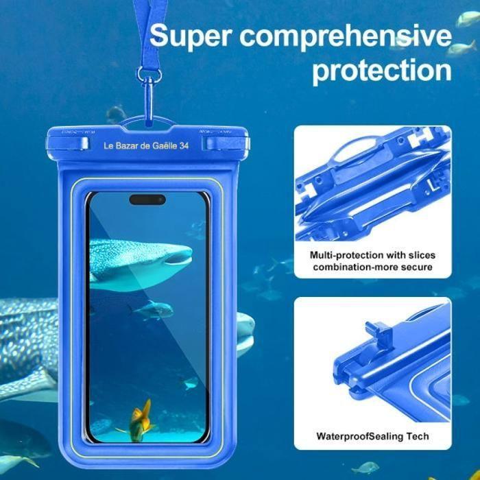 Pochette étanche smartphone - LE BAZAR DE GAËLLE 34 - IPX8 - Flottante - TPU/Nylon - Jusqu'à 6,8"