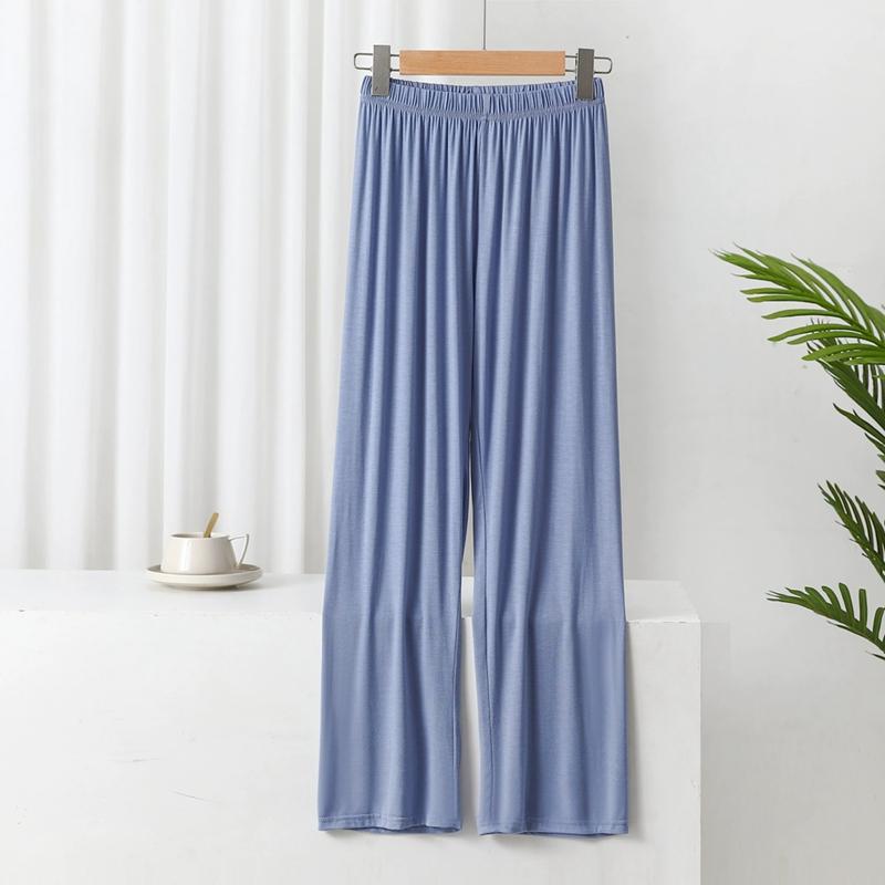 Damskie Gładkie Luźne Spodnie z Modalnego Materiału Codzienne Spodnie do Domu