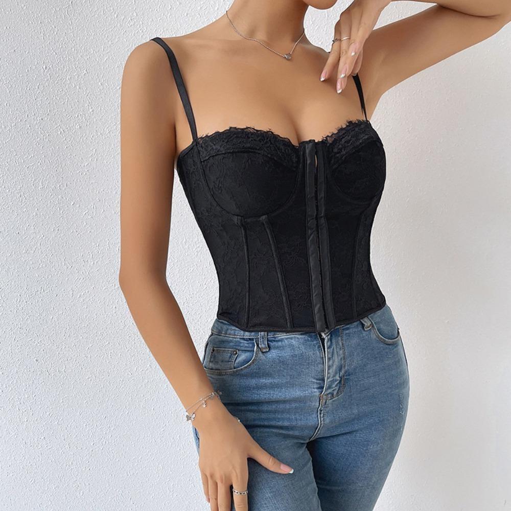 Solid Color Sexy Fish Bone Corset Abdominal Contraction Slim Corset Fashion Cropped Top