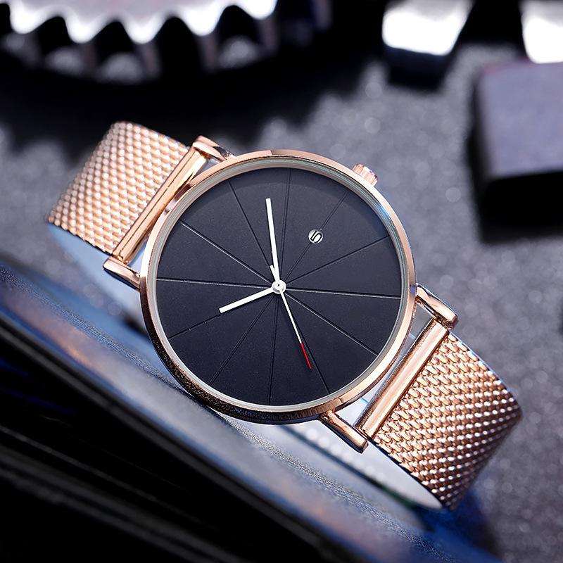 Fashion Men's Quartz Wristwatches with Calendar Casual Design Man's Simple Clock Best Gifts for Friend