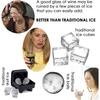 Barware Whiskey Ice Cubes Cold Stones 4/6/8 Pieces Stainless Steel Ice Stones Reusable with Ice Tongs and Freezer Storage Box