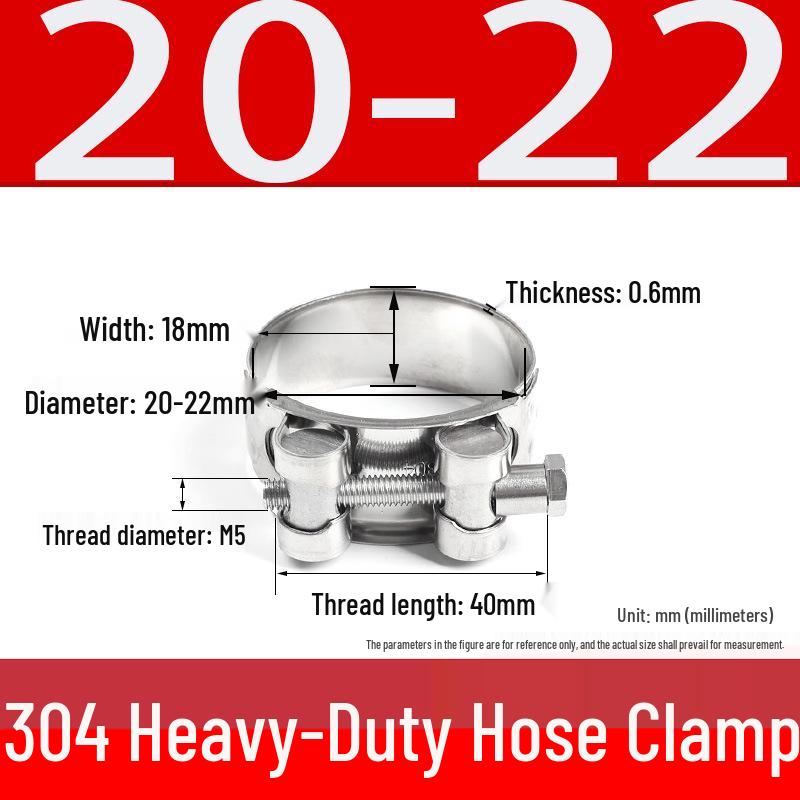 304 Stainless Steel European-Style Single Head Hose Clamp