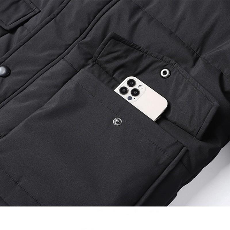 Pánské tlusté zateplené kabáty bomber bundy Pánské tlustší Teplé plyšové bundy s kapucí Kabát s kapucí Fleece Pánské bundy Outwear Jaqueta Masculina