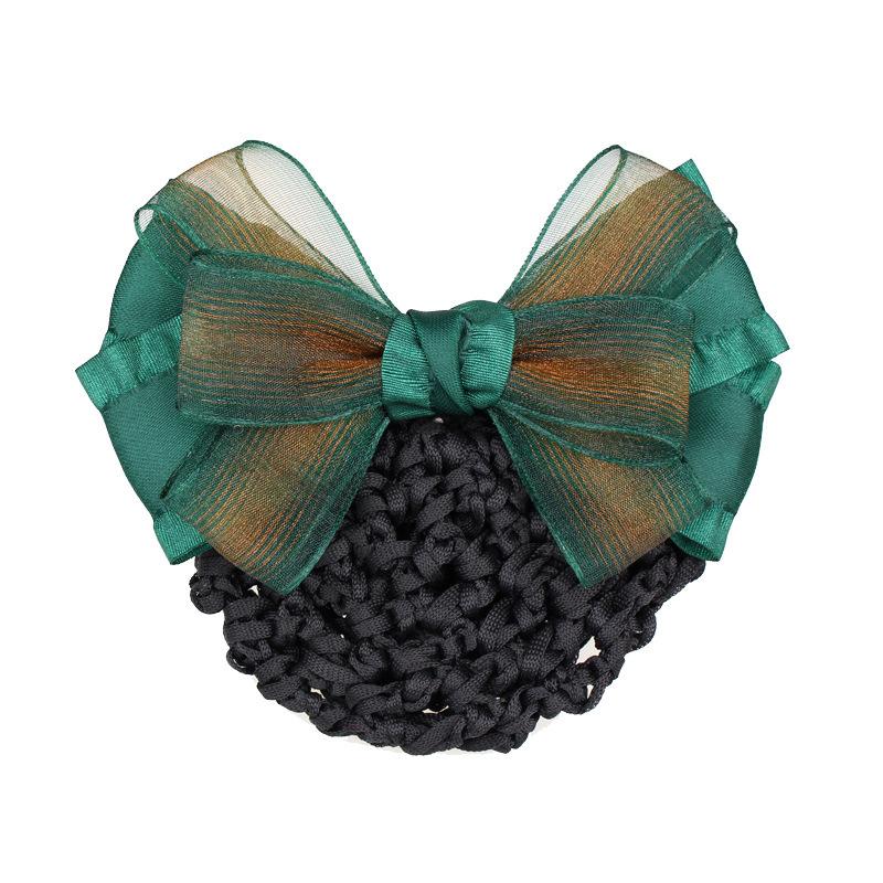 Stewardess Hair Mesh Cover Nurse Head Flower Occupational Hair Mesh Pocket Disc Hair Hotel Restaurant Waiter Work Headgear Hair Accessories